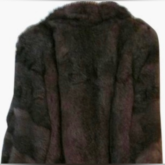 Long Gray Rabbit Fur Coat - Picture 12 of 13